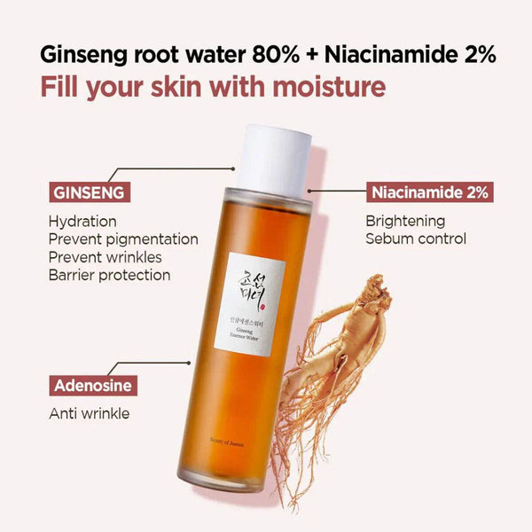Ginseng root water 80% + Niacinamide 2%